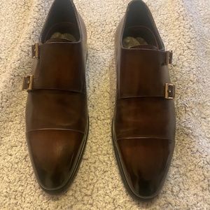 Santoni mens Ira Double Monk Strap
